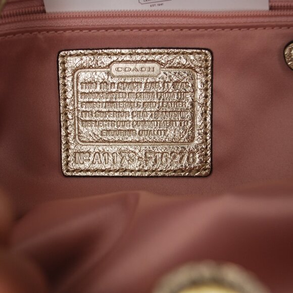 🌸COACH Large Signature Bleeker Floral Khaki Gold Tote Carryall Handbag🌸 - Picture 14 of 14